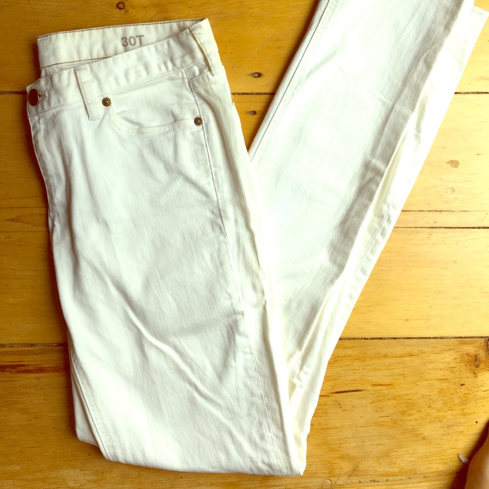 Jcrew Matchstick White Jeans